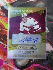 2021-22 Upper Deck Credentials #BTS-MN Martin Necas Main Stage Signatures GOLD