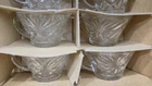Set Of 12 Vintage Anchor Hocking Star Of David Glass Punch Bowl Cups W/ Hangers