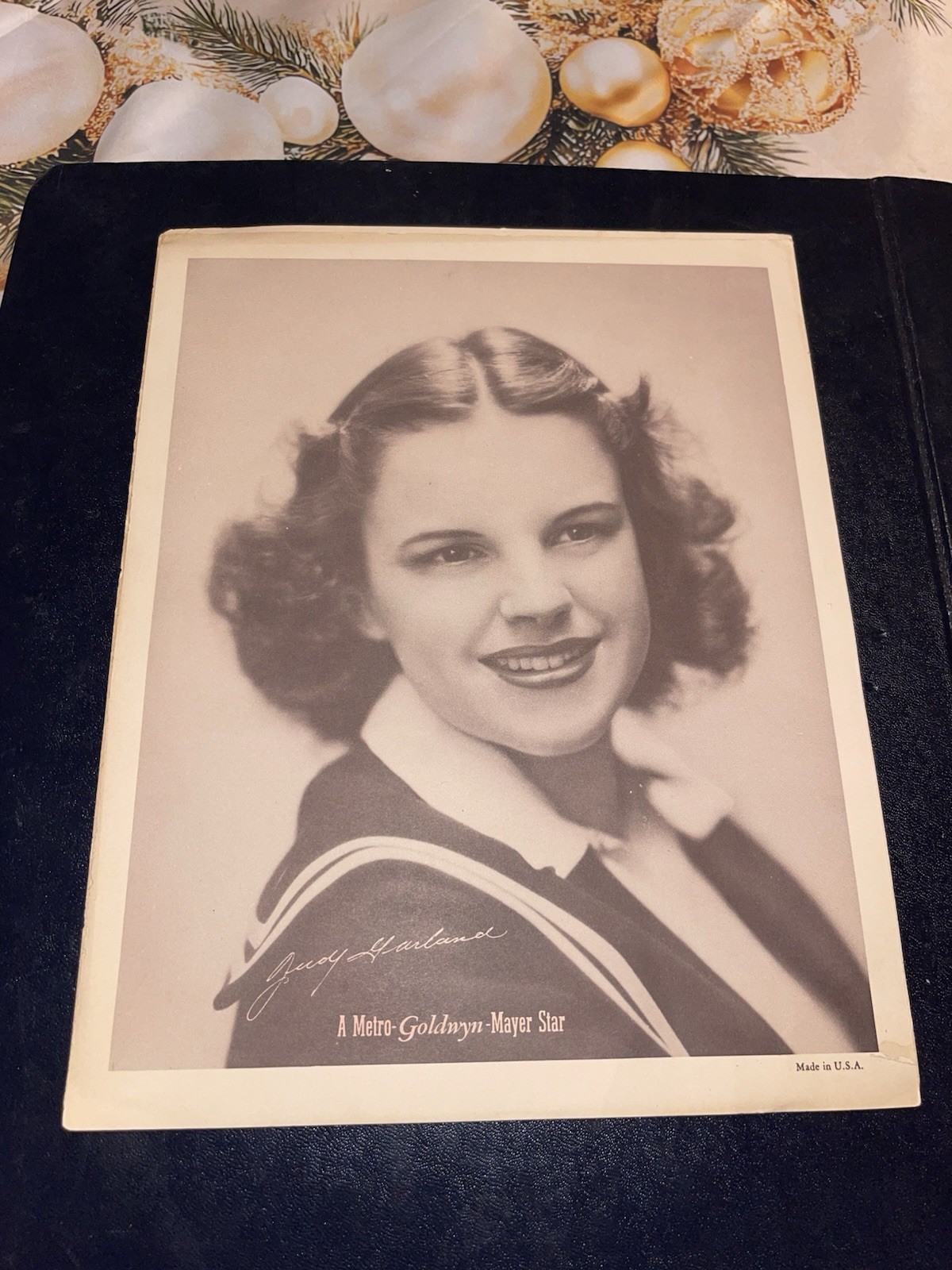 1938 Judy Garland MGM PROMO 8x10 Photo Card Signed Print WIZARD OF OZ HOLLYWOOD
