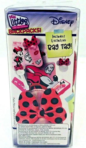 NIB Disney Real Littles Backpack Minnie Mouse Pink Glitter Bow 7 Surprises - Picture 3 of 3