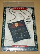Indygo Junction "Angels Watching Over Me" Felt Purse Embroidery Kit NIP 7.5x9"