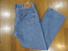 Vintage Levis 505 Regular Fit Straight Leg Blue Denim Jeans Mens Size 36x32