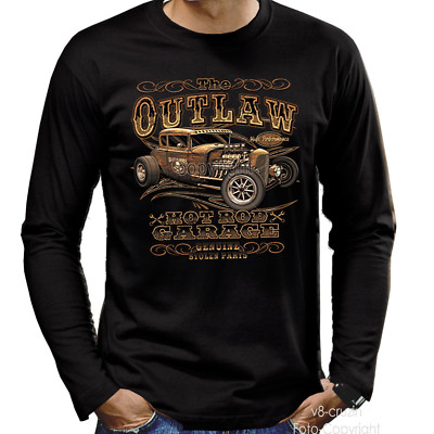 Vintage auto Speed Shop Kustom car Oldtimer Longsleeve Shirt *1247 LS bl