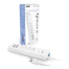 Smart WiFi Power Strip 4 Outlets 4 USB Ports Control with Alexa Google Assistant