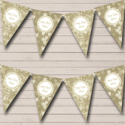 Party Banner Wimpel Titan Gold Bokeh personalisiert Hochzeit Veranstaltungsort oder Empfang