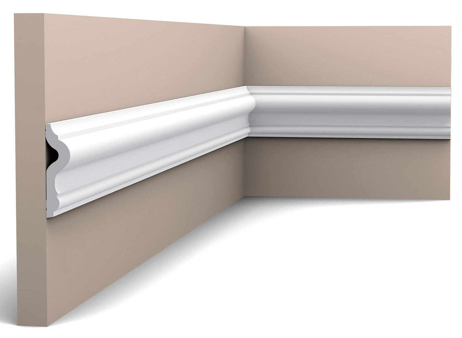 Orac Decor PX202 Cornice Parete Polistirene Interno Esterno Bianco 200x7,5x2 cm