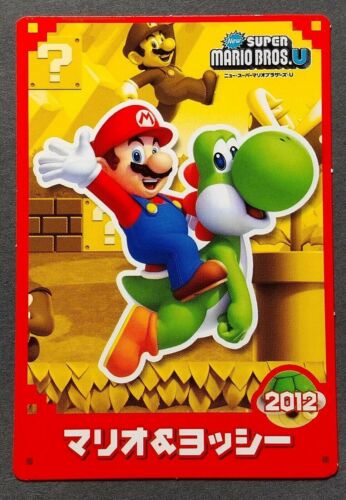 Mario & Yoshi Super Mario Brothers U Card Top Japanese Nintendo From Japan F/S - Picture 1 of 12