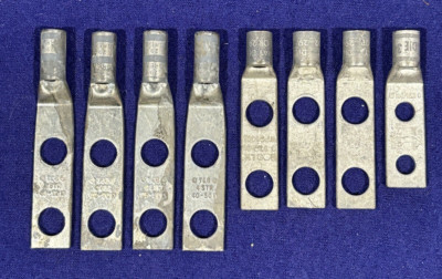 Eight 2-HOLE GREY DIE Compression Lugs - 3 different sizes