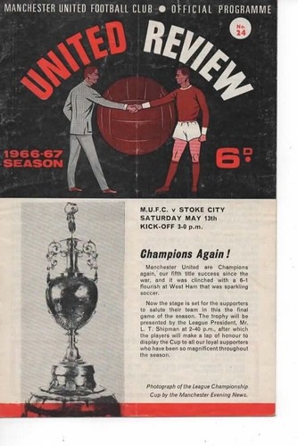 Manchester United 1966/67 Selection of Home League Programmes from menu - Picture 7 of 7