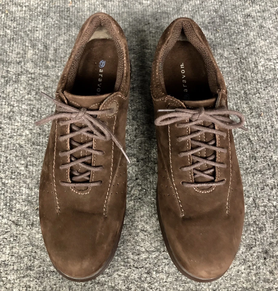 New Balance Aravon Brown Suede Comfort Walking Shoes WEF07BR Womens 9B In EUC - Image 4 of 4