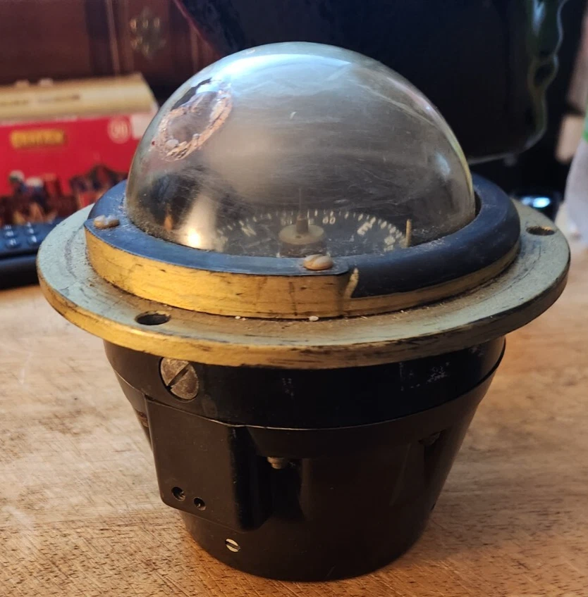 Brújula Danforth barco/barco ser. # 92072 (necesita lente domo de repuesto) Foto 2 de 4