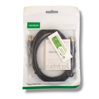 Ugreen Black 5 ft USB A to B Printer Cable High Speed Gold Plated USB 2.0