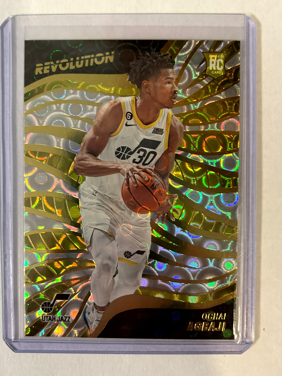 Ochai Agbaji RC 2022-23 Revolution #121 Groove Rookie Card Utah Jazz