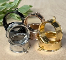 PAIR Add-Your-Own-Design Dangle Internally Threaded Double Flare Tunnels Plugs