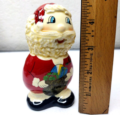 VTG 1993 Signed Traditions N Stone Santa Claus Christmas Porcelana Figure 4.5''