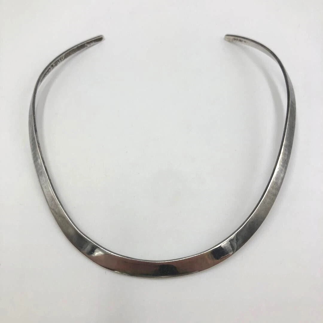 Silver 2024 torque necklace