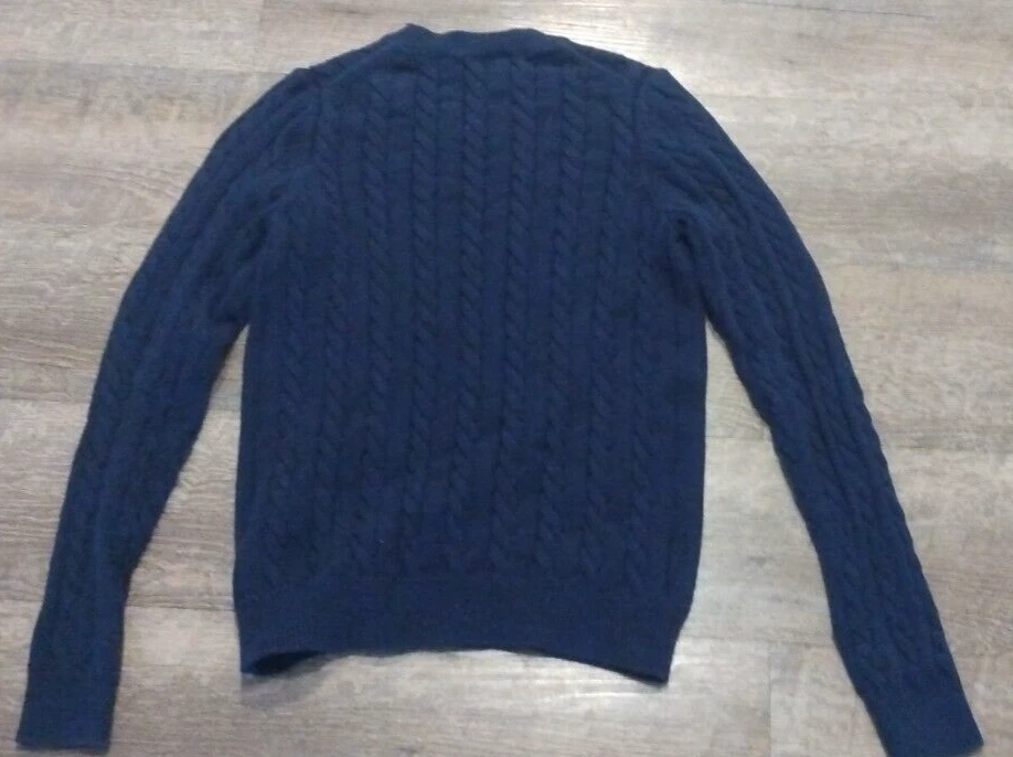 Suéter tejido con cable azul marino Vineyard Vines para niños talla M mezcla de algodón y cachemir Foto 3 de 4