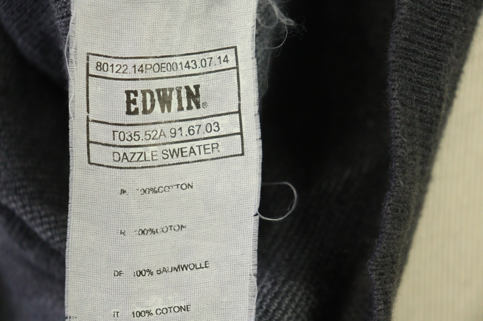 Edwin Gray Crew Neck Diamond Pattern Relaxed Swea… - image 19