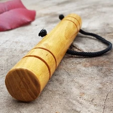 Wooden massage training stick yawara with blunt ends - Robinia Wood