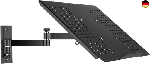 Drall Schwarze universal Wandhalterung mit Ablage Adapterplatte für Laptop 