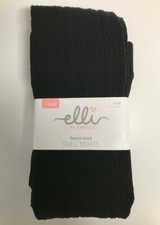 Girl's Elli Fleece Lined Tights Size 4-6X NEW Black