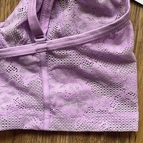 Triumph Smart Deco Bustier Bralette Lace Lingerie, size 1, pink, UK 8-14