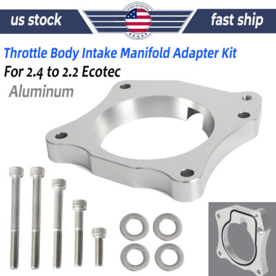 BILLET 2.2 L61 ECOTEC THROTTLE BODY TO 2.4 LE5 ECOTEC INTAKE ADAPT w/ HARDWARE