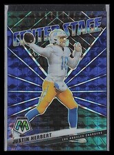 Justin Herbert 2021 Mosaic Center Stage Blue Mosaic Prizm /99 #CS9 Chargers QB