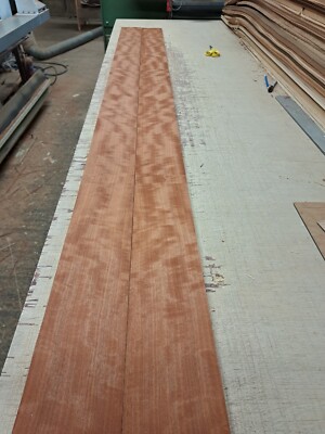 Figürliches Makore Holzfurnier - 29 NATURHOLZPLATTEN - 2180 x 115 mm - 7,27 m²