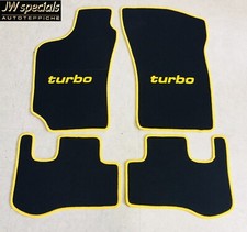 Autoteppich Fußmatten für Fiat Coupe 16V + 20V + Turbo 1993'-2000 schwarz gelb