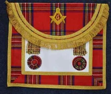 Craft Master Masons Apron - Royal Stewart Tartan (Scottish)