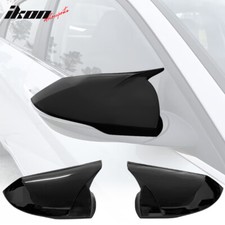 Fits 21-26 Hyundai Elantra 4DR Sedan Gloss Black ABS Rear View Side Mirror Cover