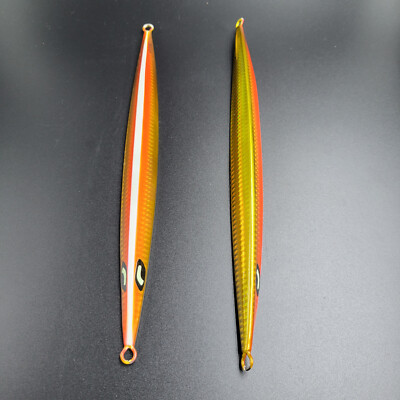 Slow Pitch Knife Jig Flat Fall for BIG GAME Glow 400g