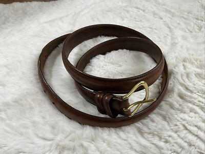 GANT BROWN GENUINE LEATHER STITCHED CASUAL DRESS MEN'S BELT Sz 44