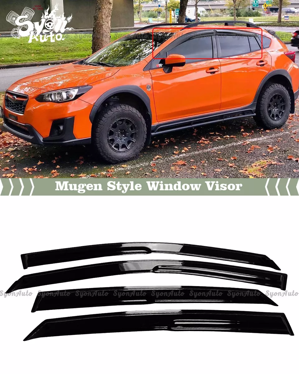 FITS 18 2021 SUBARU CROSSTREK XV 3D WAVY JDM MUGEN STYLE WINDOW VISOR RAIN GUARD