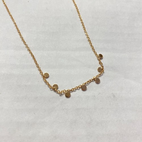 A New Day Gold Circles Droplet Dainty Necklace Fashion Jewelry - Picture 2 of 5