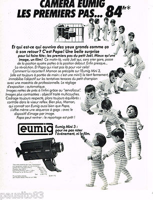 ADVERTISING ADVERTISING 065 1980 EUMIG MINI 3 camera baby's first steps