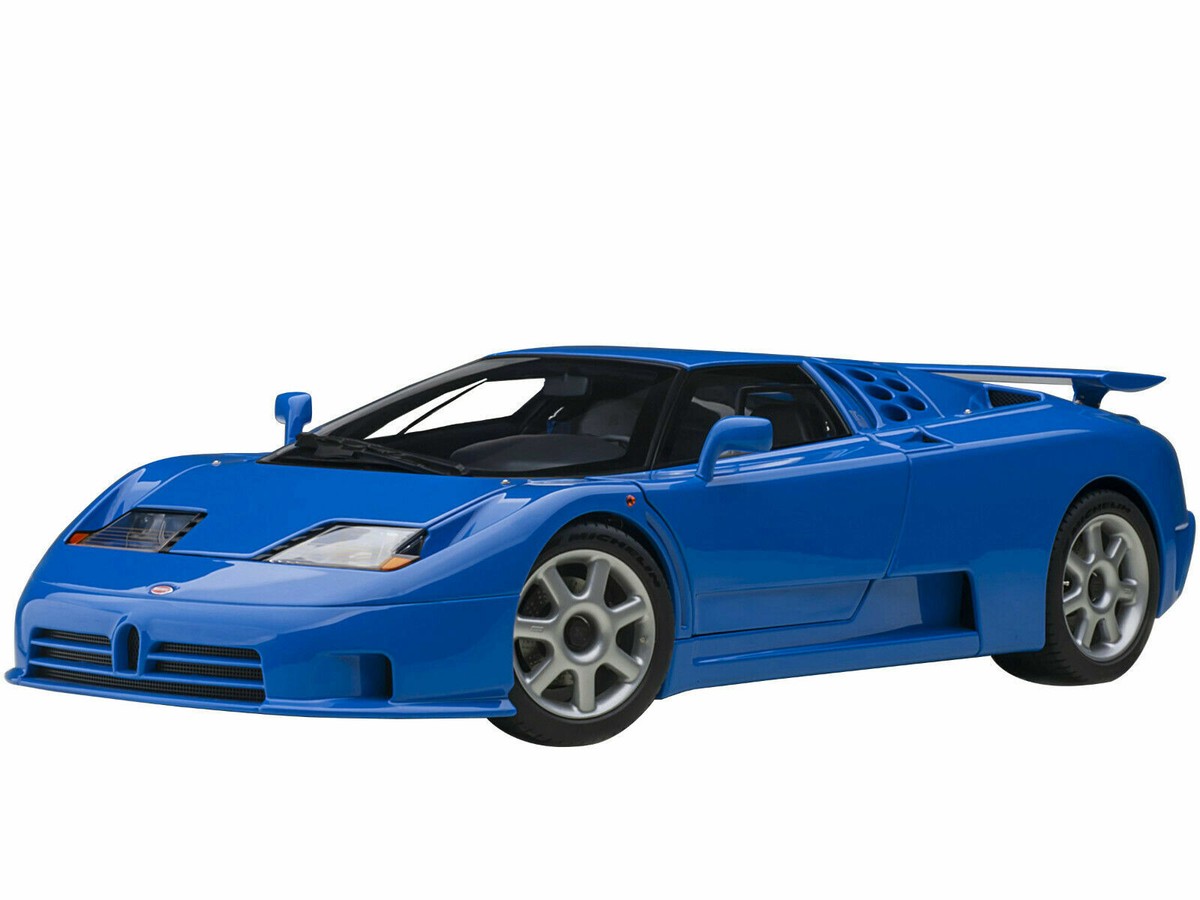 BUGATTI EB110 SS SUPER SPORT FRENCH RACING BLUE 1/18 MODEL CAR BY