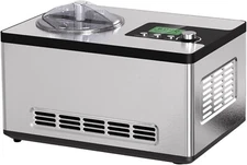 Ice Cream Maker Machine Automatic 2.1 Qt. with Built-In Compressor LCD Timer