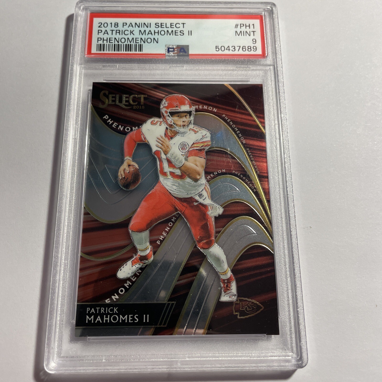 2018 Panini Select Phenomenon Prizm Patrick Mahomes II #PH-1 PSA 9 MINT 👀🔥