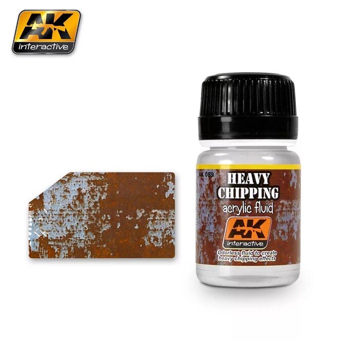 AK Interactive AK089 - Heavy Chipping Effects Acrylic Fluid 35ml - New