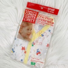 NWT Curity 1986 Snap-Front one-piece shirt  diaper cover, S 14-18 lb