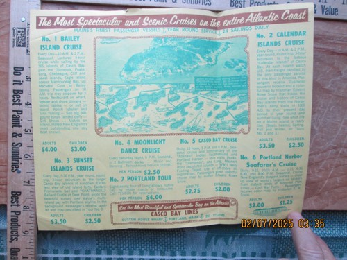 casco bay lines Portland Maine Bailey Island brochure - Picture 3 of 4