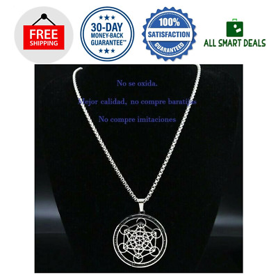 Collar Sagrado Cubo De Metraton Geometria Sagrada Tetraedro Flor De La Vida