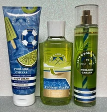 Bath and Body Works Poolside Cabana  Full Size Mist Body Cream & Shower Gel