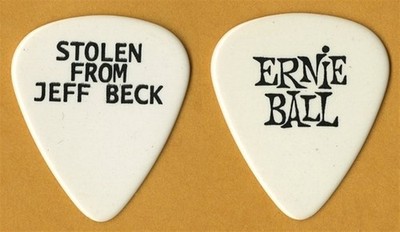 Jeff Beck 2010 Emotion & Commotion tour Stolen From (block print) Guitar Pick