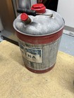 Vintage Galvanized Steel 5 Gallon Gas Kerosene Oil CanTested & Holds Water Aetna — photo 3