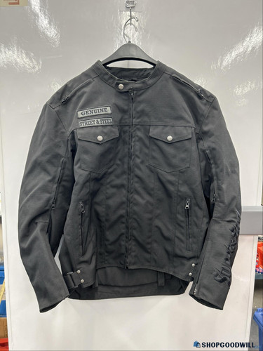 Street & Steel Anarchy Black Armored Motorcycle Jacket
