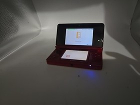 Nintendo 3DS Flame Red with 5 Pens And Case - Tested And Works No Adapter
