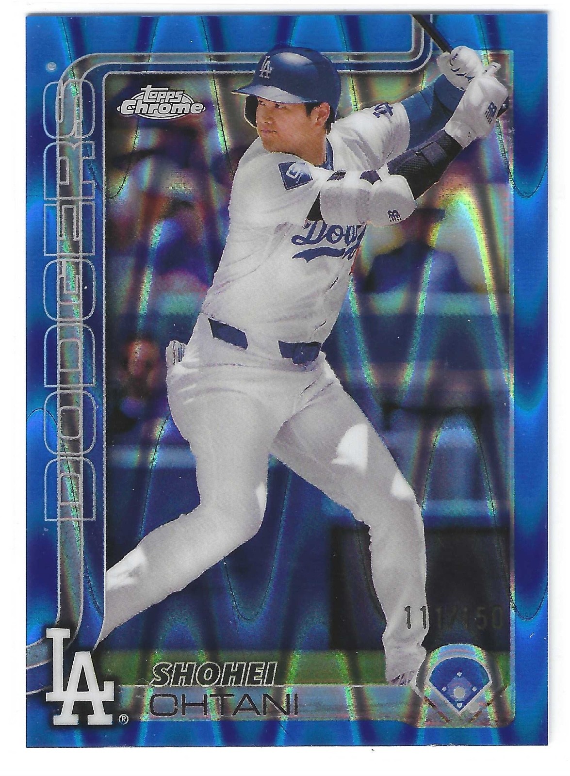 2025 Topps Chrome Shohei Ohtani #1 Blue Raywave Refractor /150 SP